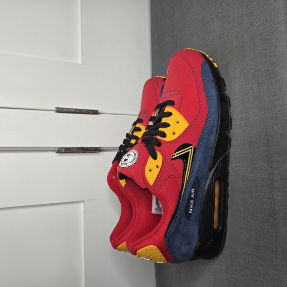 Nike Air Max 90 Air Mail 30th Anniversary Men's Red Blue Gold Sneakers Size 13